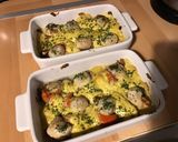 Une image de l'étape 6 de Noix de saint Jacques fraîches gratinées aux girolles sauce curry.