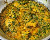 A picture of step 8 of Methi Chicken.