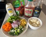 A picture of step 1 of Schezwan Frankie.