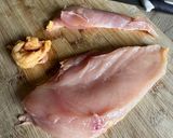 A picture of step 1 of Farmhouse Chicken Cordon Bleu.
