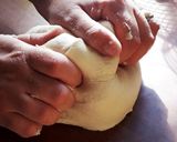 A picture of step 1 of Calzone Barese.