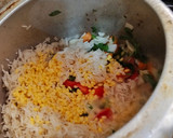 A picture of step 2 of Kathiyawadi Masala Khichdi.