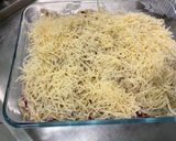 Une image de l'étape 18 de Gratin de macaronis au jambon cru, poivron jaune et emmental.