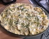 Une image de l'étape 19 de Gratin de polenta au lard, tomates, oignon, paneer et parmesan.