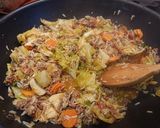 A picture of step 5 of Sautéed Mince Beef with Rice And Vegetables.