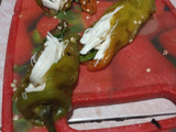 Chiles rellenos de agua con quesillo