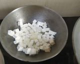 A picture of step 2 of Panner with Bell peppers.