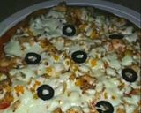 A picture of step 8 of Chicken corn pizza.