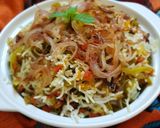 A picture of step 3 of Veg Biryani.
