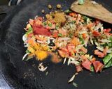 A picture of step 2 of Tawa Fried masala Idly.