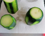 Foto del paso 4 de la receta: Troncos de calabacín rellenos de atún y langostinos