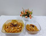 A picture of step 4 of Pink creamy pasta.