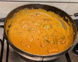 A picture of step 12 of Niramish Paneer (Paneer without onion and garlic).