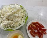 Hình bước làm 1 của món Bắp cải xào trứng