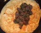 A picture of step 6 of Egg Mushroom Wrap.