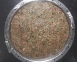 A picture of step 5 of Moringa leaves tikki.