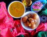A picture of step 5 of Dal stuffed bati.