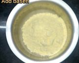 A picture of step 2 of Melting Mysore Pak.