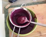 A picture of step 2 of Roasted Veal Loin with Flavored Coarse Salt, Blueberry Sauce, and Zucchini Fritters.