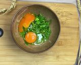 A picture of step 1 of Eggs with Croutons.
