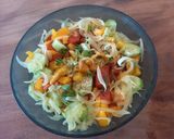 A picture of step 3 of Cucumber and Tomato Salad Goes Gourmet (Caramelized Onion Version).