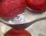 A picture of step 4 of Sweet and sour Tomato Curry serve with white rice.