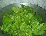 A picture of step 1 of Sarso ka Saag.
