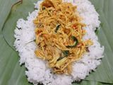 Nasi bakar ayam suwir kemangi