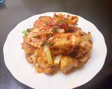 Hình bước làm 1 của món Gà xào xì dầu và ớt sate