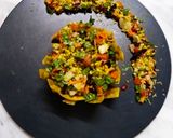 A picture of step 5 of Sprouts Corn Tokri Chaat.