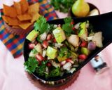 A picture of step 5 of Pear Salsa.