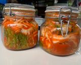 Foto langkah ke 10 dari resep Kimchi Sawi Putih dengan Gochugaru dan Gochujang (lama fermentasi 2 hari).