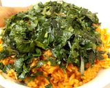 A picture of step 1 of Leafy Greens Jollof Rice.