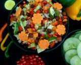 A picture of step 3 of Black Chana Salad.