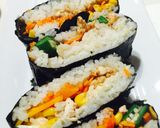 Hình bước làm 9 của món Cơm nắm sandwich onigirazu theo em đến trường