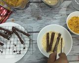 Gambar langkah 5 resipi Jejari roti coklat.