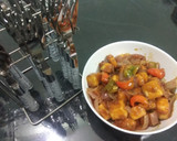 A picture of step 7 of Paneer Chilli.