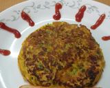 A picture of step 2 of Besan Chilla Sandwich.