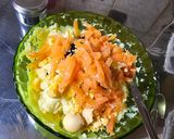 Foto del paso 3 de la receta: Huevos rebozados rellenos de salmón y "falso" caviar