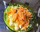 Foto del paso 3 de la receta: Huevos rebozados rellenos de salmón y "falso" caviar