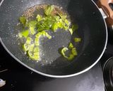 A picture of step 1 of Row Banana Sabzi.