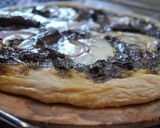 A picture of step 5 of Pizza Ghormeh Sabzi.