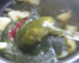 A picture of step 2 of Aaloo Palak.