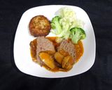 A picture of step 7 of Meatloaf with Shiitake Mushroom Sauce.