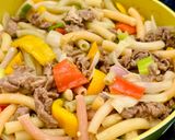 Hình bước làm 5 của món Nui xào bò