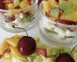 A picture of step 5 of Layered fruit sandesh.