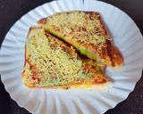 A picture of step 12 of Bombay toast sandwich.