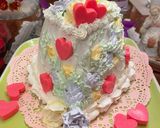 A picture of step 5 of Love Cake - Valentine's Day.