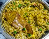 A picture of step 4 of Palak Paneer Pulao.