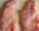 A picture of step 2 of Homemade Chicken Cordon Bleu.